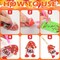 8 Pcs DIY Gnome Pumpkin Sunflower Keychain Diamond Painting Kits